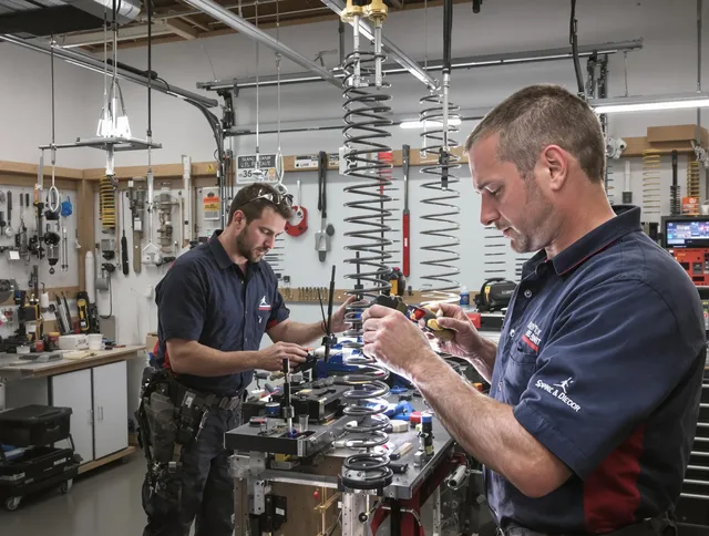 Garage door spring repair service by Weston Garage Door Repair in Weston